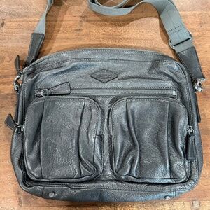MZ Wallace Roxy Bedford Shoulder Bag Platinum Grey Purse